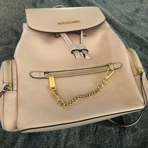 Michael Kors jet set Medium powder blush pink leather backpack